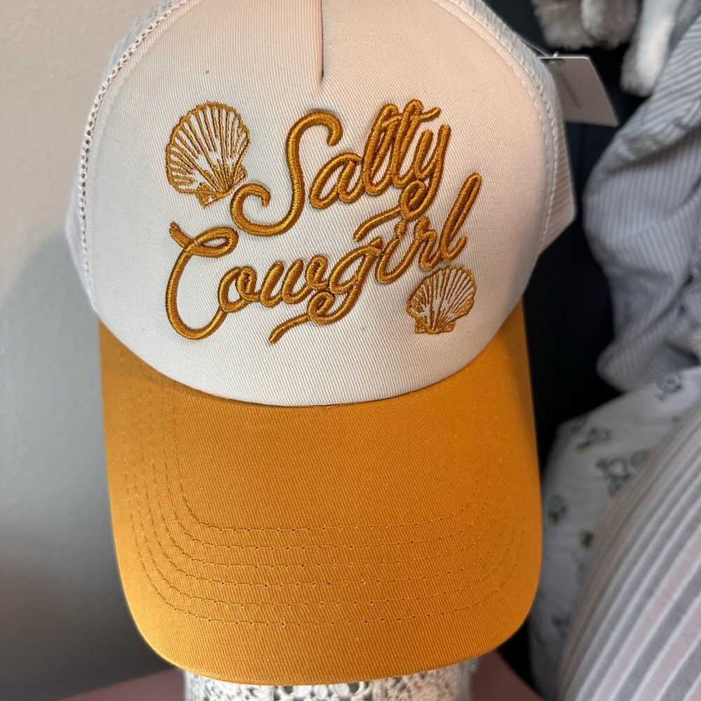 Anthropologie White and Gold  'Salty Cowgirl' Hat